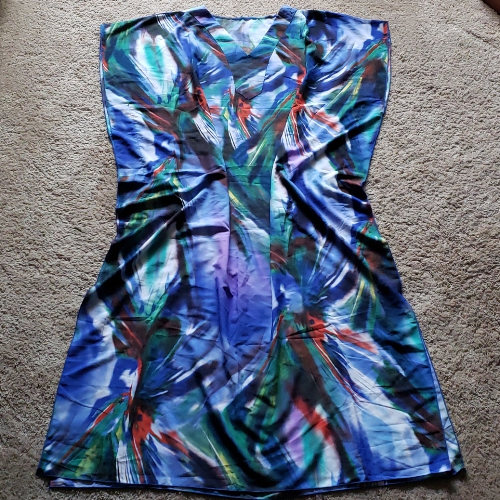 Womens swirl long length cover up